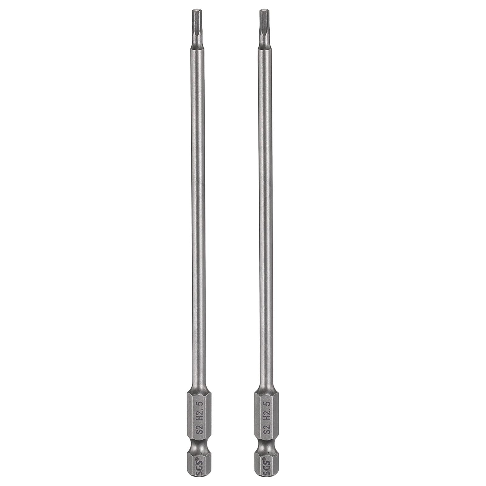 QUARKZMAN 2,5 mm (H2,5) 200 mm lang HRC60 ± 1 hardheid hex bits, 2